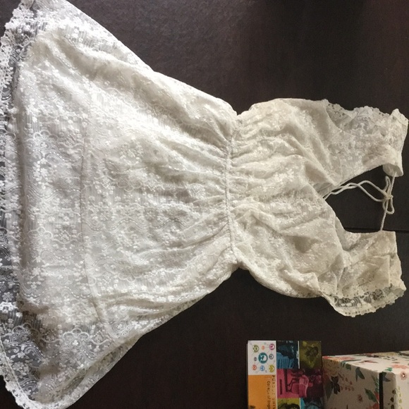 cupcakes & cashmere Dresses & Skirts - Cupcakes and Cashmere lace mini white dress. NWT